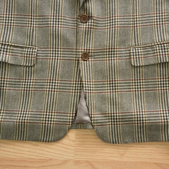 GUCCI Glen Plaid Cashmere Men's Vintage Blazer, Size 52 R, Made in Italy - Picture 3 of 14